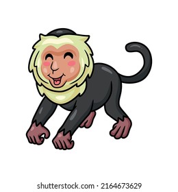 Cute little capuchin monkey cartoon