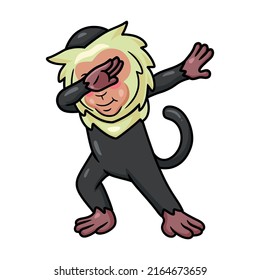 Cute little capuchin monkey cartoon dancing