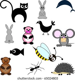 Cute little cartoon figure set