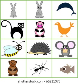 Cute little cartoon figure set