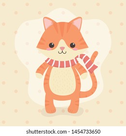 cute and little cat character
