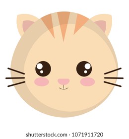 cute and little cat head character