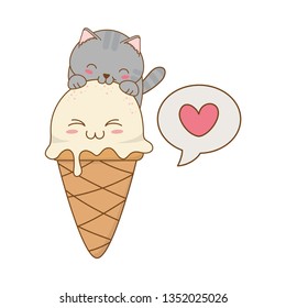 Cat Eating Ice Cream Stock Illustrations Images Vectors Shutterstock