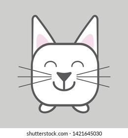 Cute little cat isolated on light background