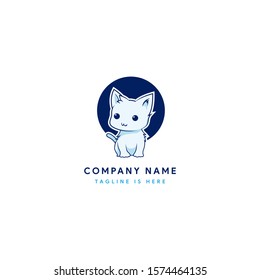 cute little cat logo. cute cat cartoon