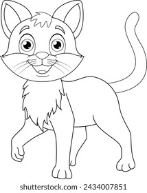 Cute little cat looking smiling