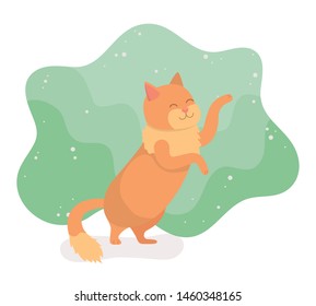 cute little cat mascot character