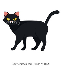 cute little cat mascot character vector illustration design
