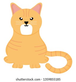 cute little cat pet character
