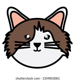 cute little cat pet head character