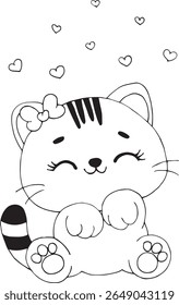 cute little cat pictures for kids coloring book pages