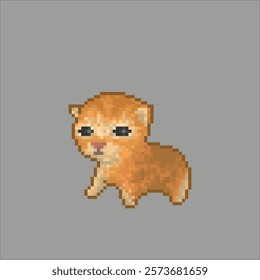 Cute little cat, pixel art meme