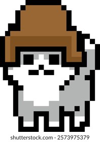 cute little cat in soviet hat