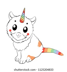 cute little cat unicorn