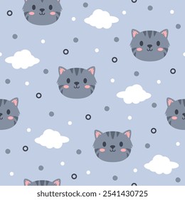 Cute Little Cat Vector Pattern Fashion Designs