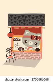 Cute Little Cat Vector Set