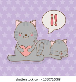 cute little cats kawaii characters