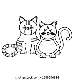 cute little cats pets characters