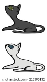 Cute Little Cats Sitting