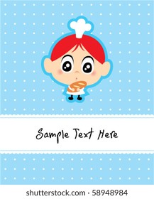 cute little chef boy card