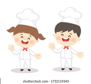 Cute Little Chef Character Vector