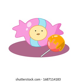 Pequeña pollita con caramelo