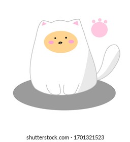 Cute little chick with cat