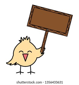cute little chick easter character