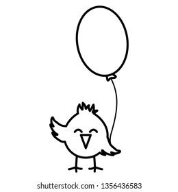 cute little chick easter character