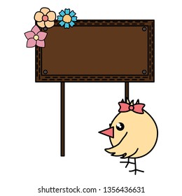 cute little chick easter character