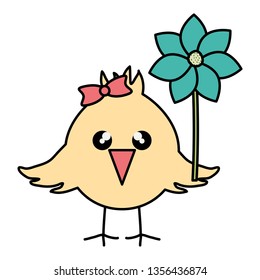 cute little chick easter character