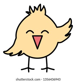 cute little chick easter character