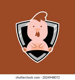 Cute little chick mascot game e sport design