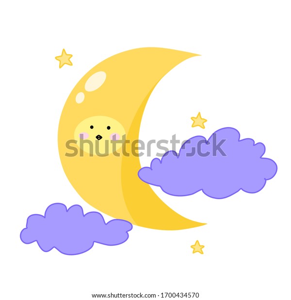Cute little chick with\
moon