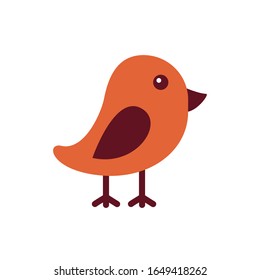 cute little chick spring flat style vector illustration design