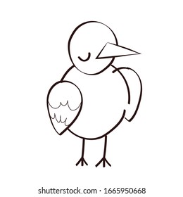 diseño de ilustración vectorial de linea de resorte lindo