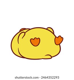 Cute little Chicken Cartoon Clipart, Cute Animal Set. Cute little Chicken Cartoon illustration vector image. perfect for Stickers, Prints for Clothing, Coloring Pages.