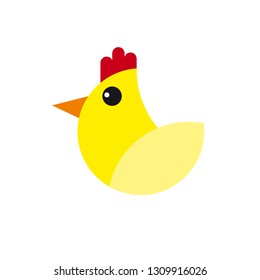 Cute Little Chicken. Chick, logo vector