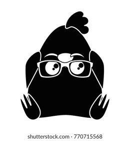 cute little chicken kawaii character