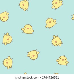 Cute little chicken seamless pattern.