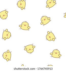 Cute little chicken seamless pattern.