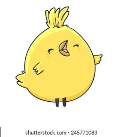 cute little chicken  vector . A little cute cartoon chicken isolated. egg
