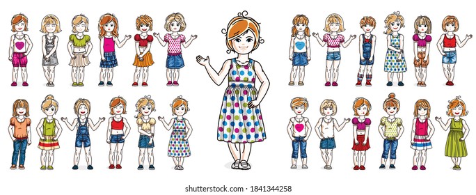 カワイイ女の子ポーズ 全身 のイラスト素材 画像 ベクター画像 Shutterstock