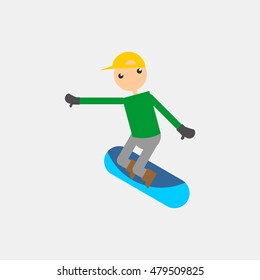 Cute little child Playing Skateboard with freestyle. Illustration in vector format. Illustration done in cartoon style