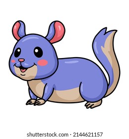 Cute little chinchilla cartoon character