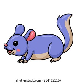 Cute little chinchilla cartoon character