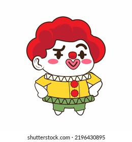 cute little clown vector illustration