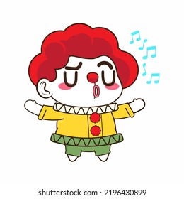 cute little clown vector illustration
