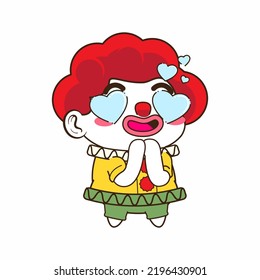 cute little clown vector illustration