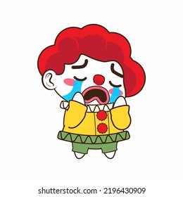 cute little clown vector illustration